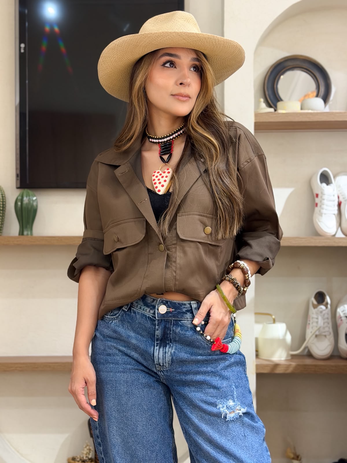 CHAQUETA DRILL BOLSILLO DELANTERO
