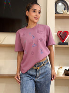 CAMISETA OVERSIZE ILUSTRADA  "SI NO SON TUS METAS NO TE METAS"